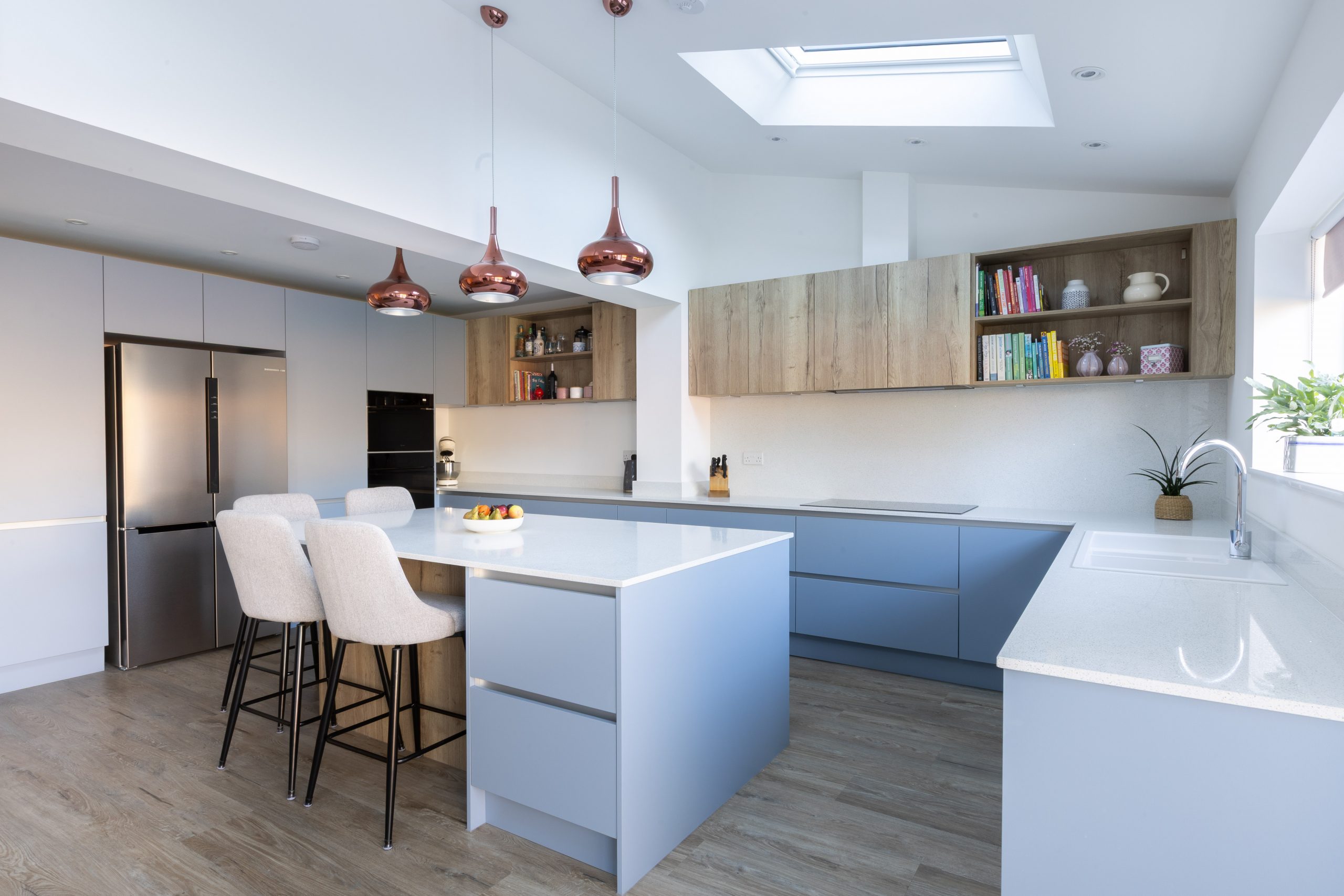 Large open plan modern kitchen in Bristol